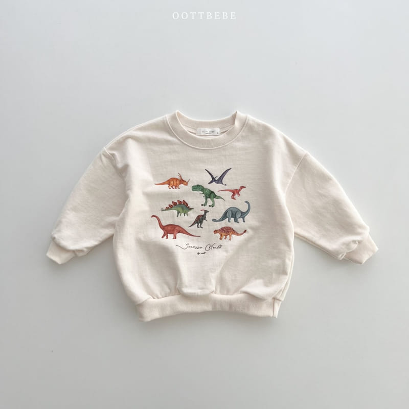 Oott Bebe - Korean Children Fashion - #childrensboutique - Dino World Sweatshirt