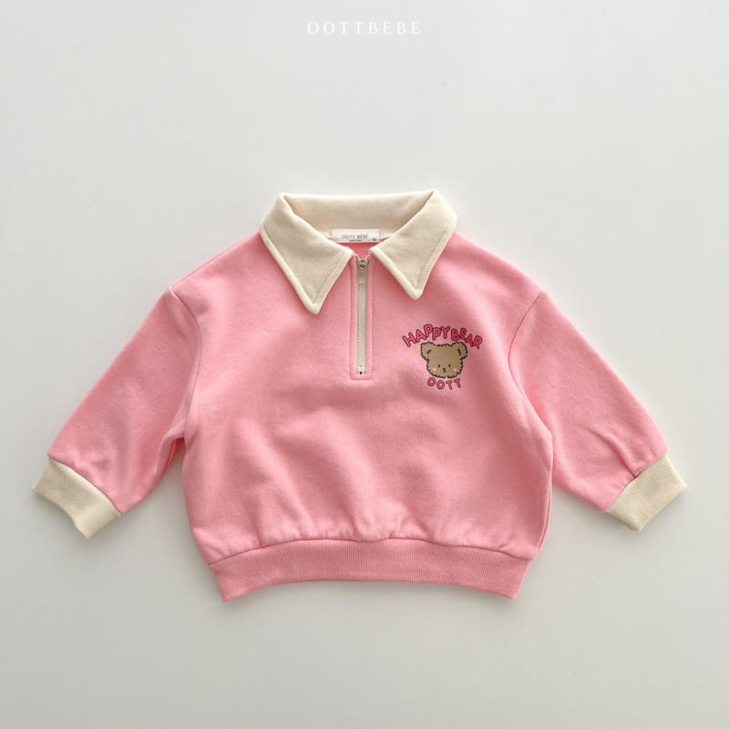 Oott Bebe - Korean Children Fashion - #designkidswear - Happy Bear Collar Sweatshirt  - 3