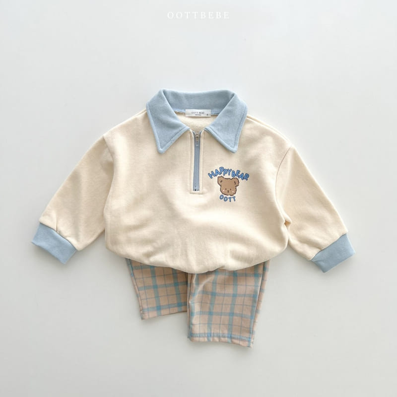 Oott Bebe - Korean Children Fashion - #designkidswear - Happy Bear Collar Sweatshirt  - 4