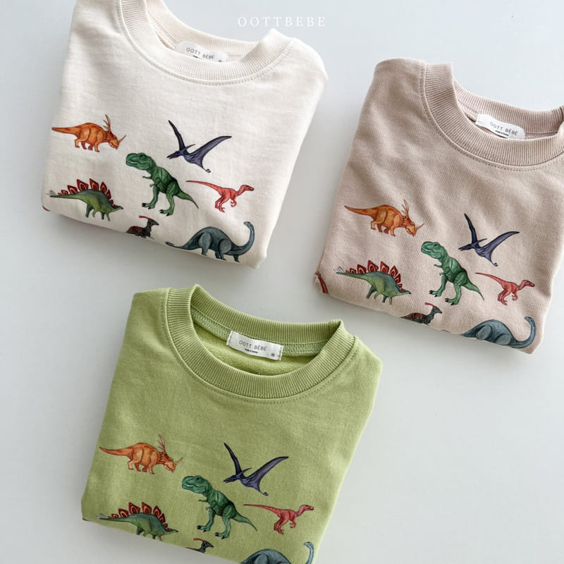 Oott Bebe - Korean Children Fashion - #discoveringself - Dino World Sweatshirt - 4