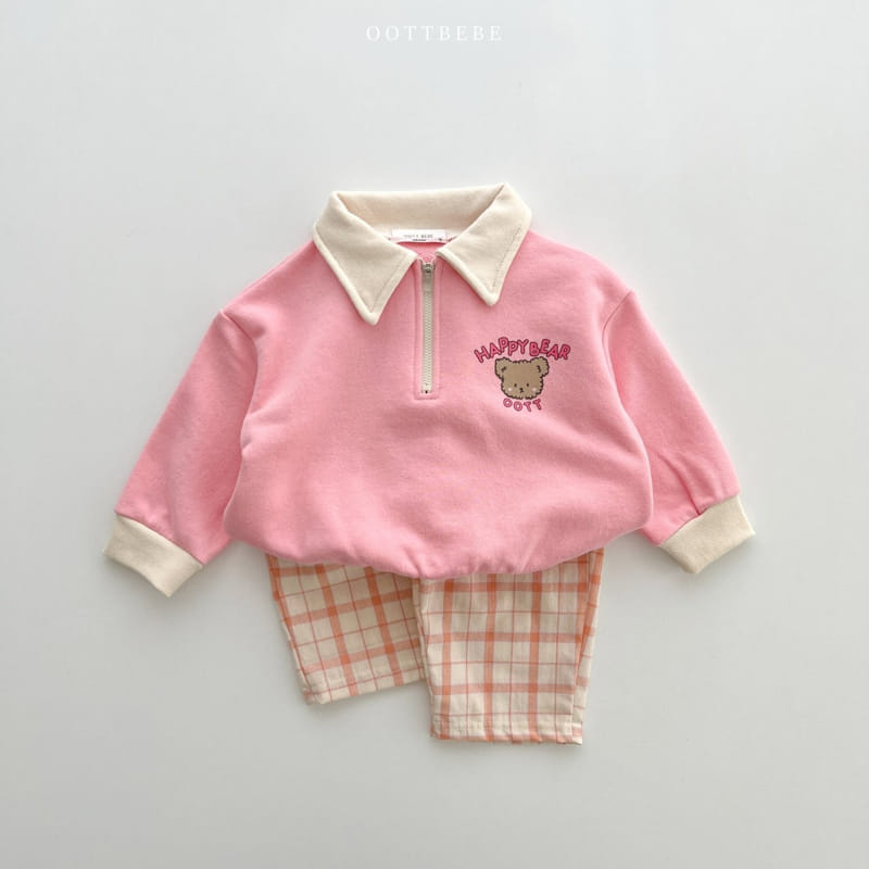 Oott Bebe - Korean Children Fashion - #fashionkids - Happy Bear Collar Sweatshirt  - 5