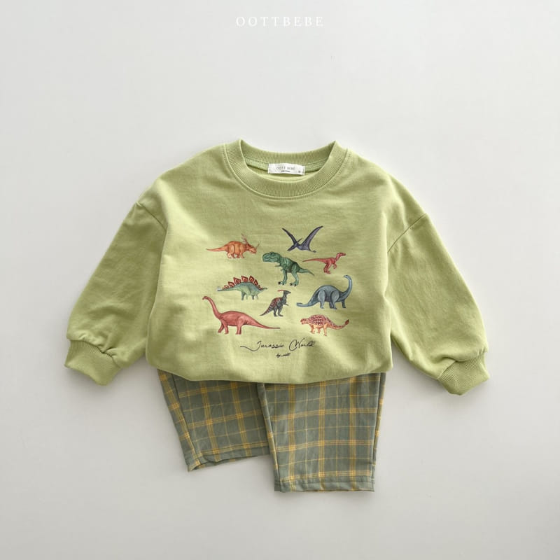 Oott Bebe - Korean Children Fashion - #kidsstore - Dino World Sweatshirt - 6