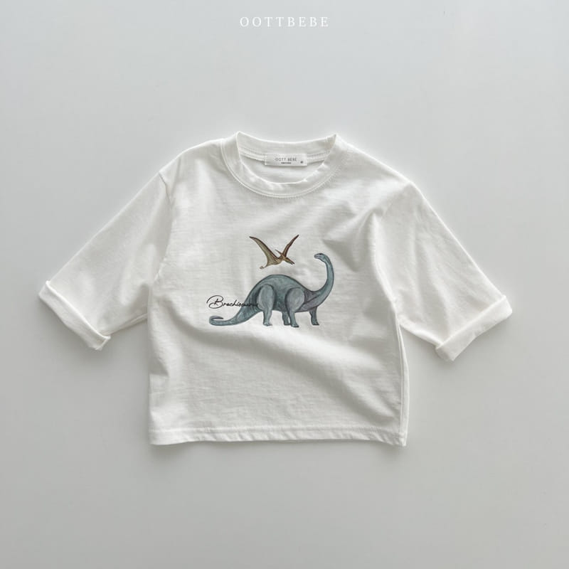 Oott Bebe - Korean Children Fashion - #kidsstore - Dino Silket Tee - 4