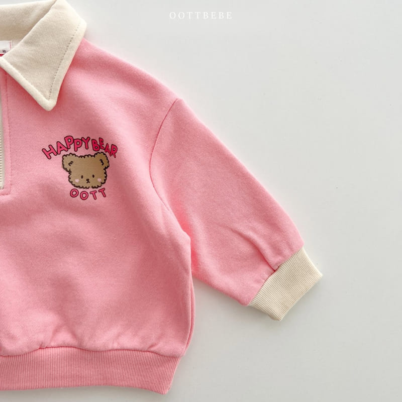 Oott Bebe - Korean Children Fashion - #littlefashionista - Happy Bear Collar Sweatshirt  - 10