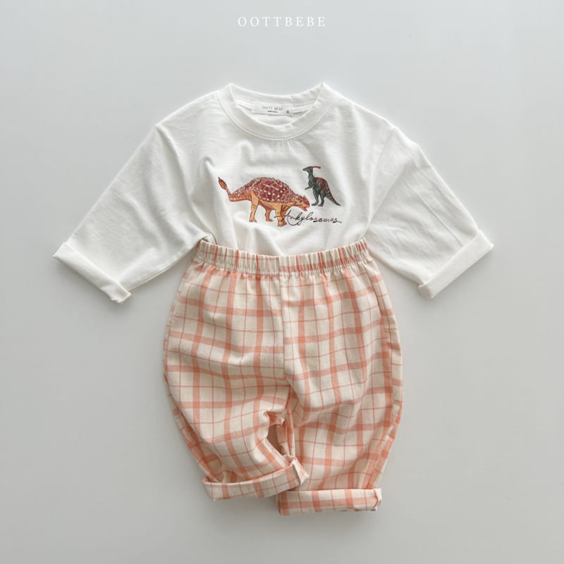 Oott Bebe - Korean Children Fashion - #littlefashionista - Dino Silket Tee - 6