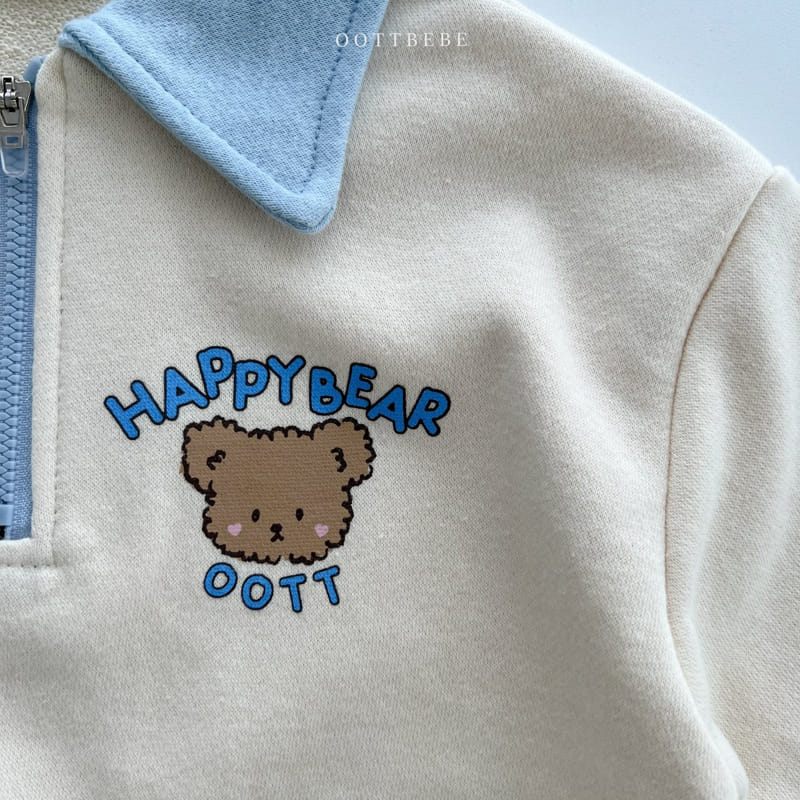 Oott Bebe - Korean Children Fashion - #magicofchildhood - Happy Bear Collar Sweatshirt  - 11
