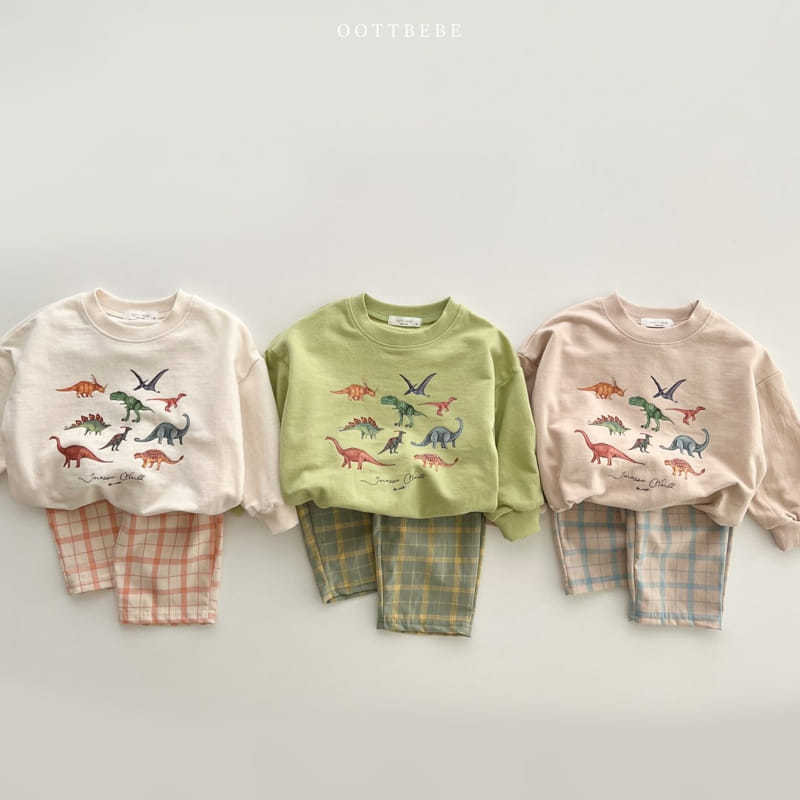 Oott Bebe - Korean Children Fashion - #prettylittlegirls - Dino World Sweatshirt - 12