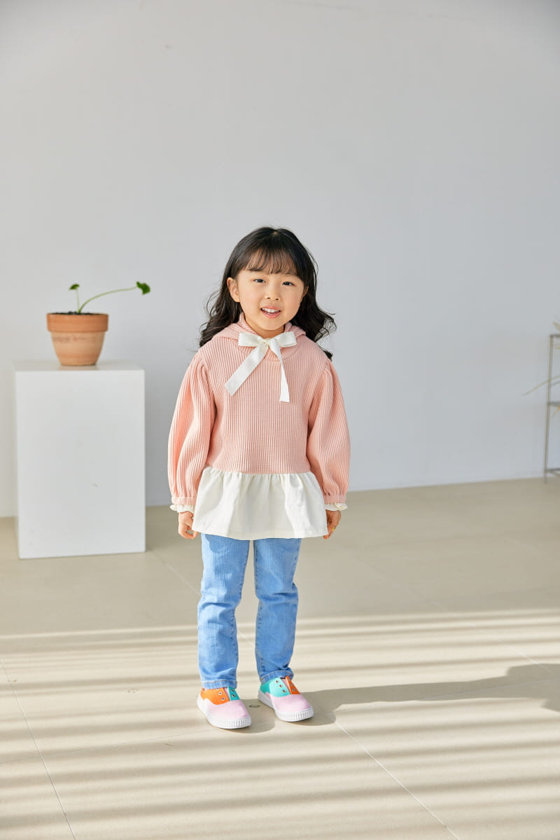 Orange Mom - Korean Children Fashion - #childofig - Hoody Long Tee - 2