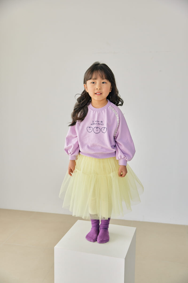 Orange Mom - Korean Children Fashion - #childofig - Smile Apple Tee - 9