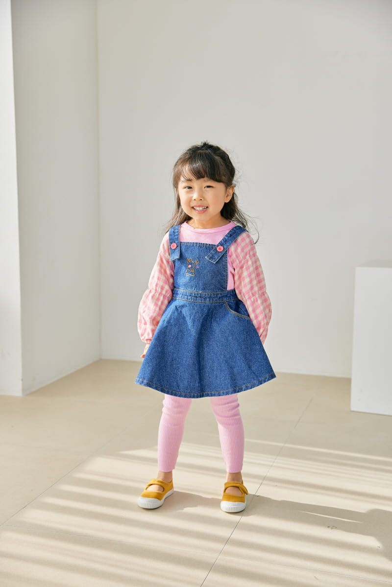 Orange Mom - Korean Children Fashion - #childofig - Denim Dungarees - 6