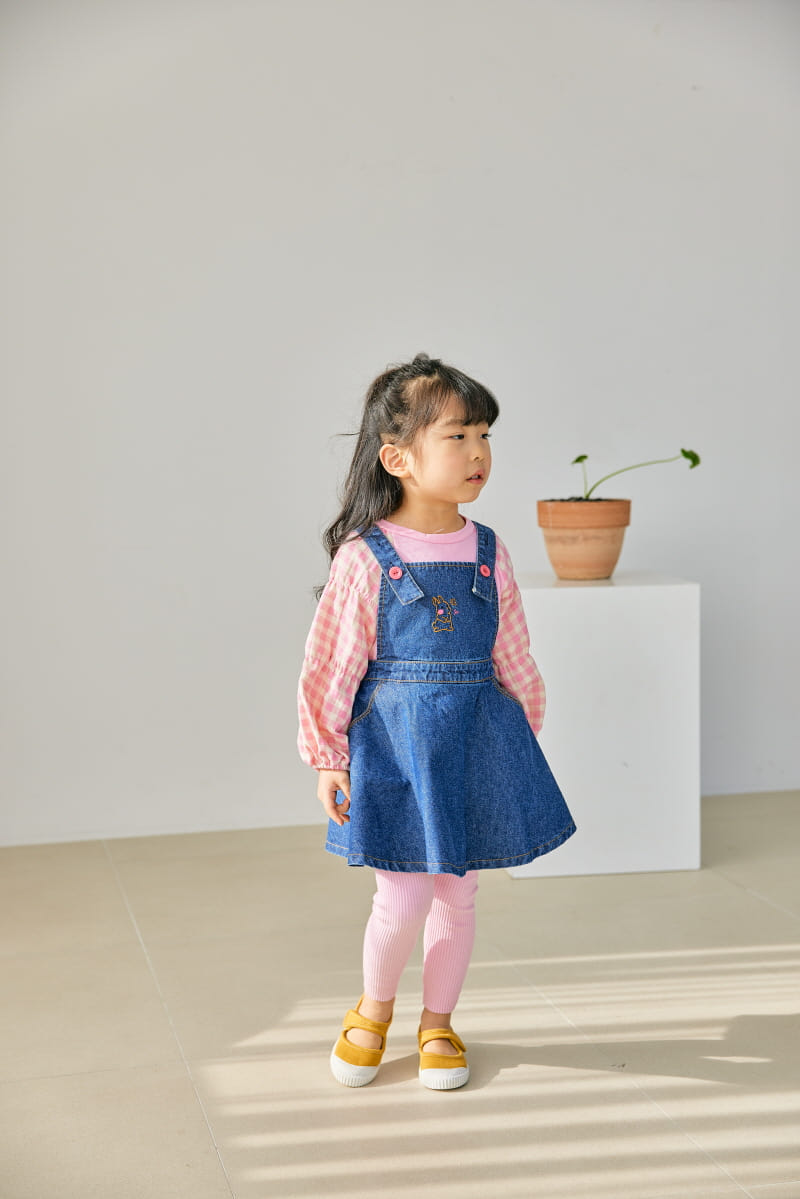 Orange Mom - Korean Children Fashion - #childofig - Denim Dungarees - 7