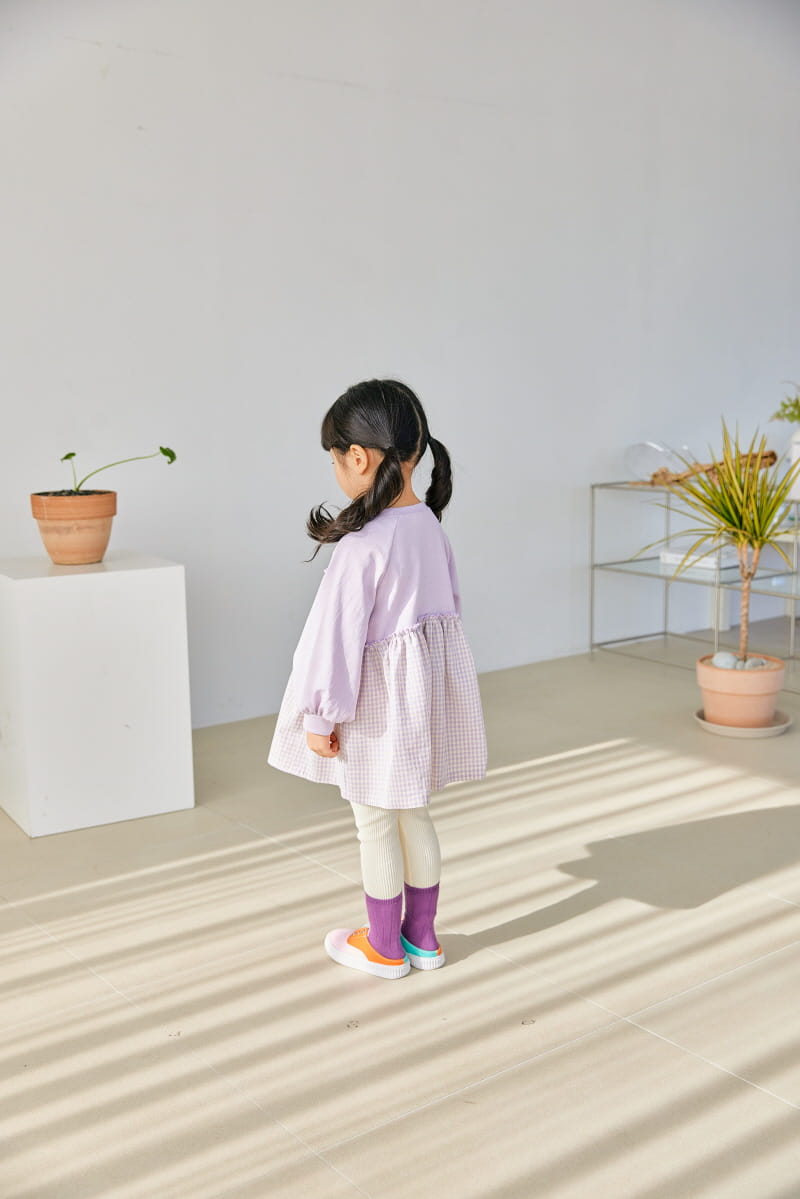 Orange Mom - Korean Children Fashion - #designkidswear - Check Color One-piece - 3