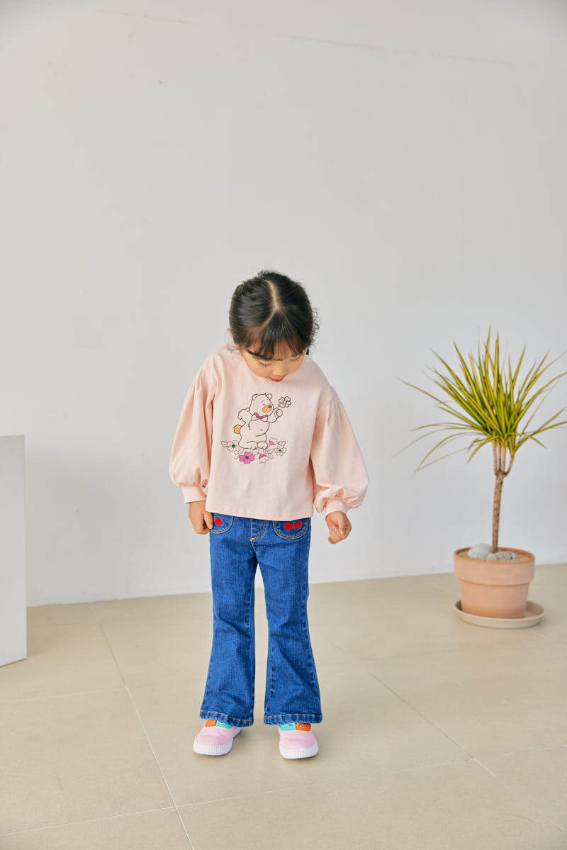 Orange Mom - Korean Children Fashion - #designkidswear - Bear TEe - 2