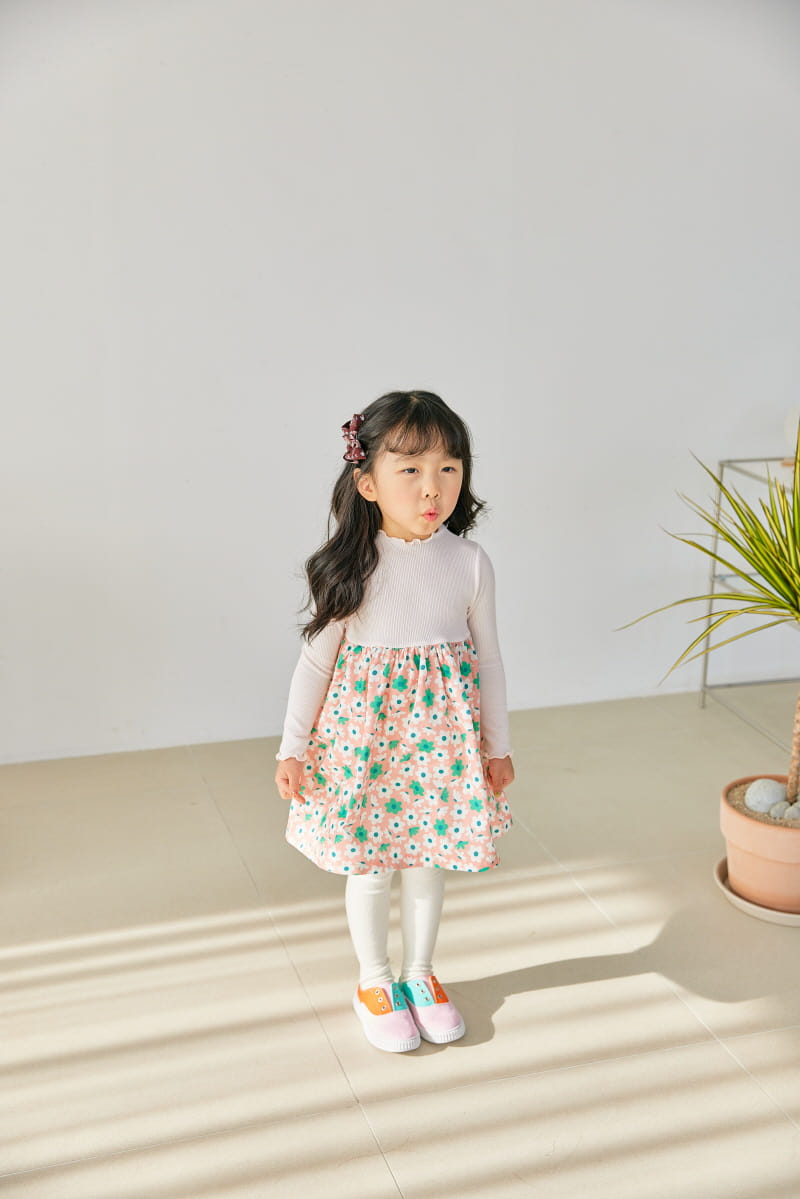 Orange Mom - Korean Children Fashion - #designkidswear - Rib Color One-piece