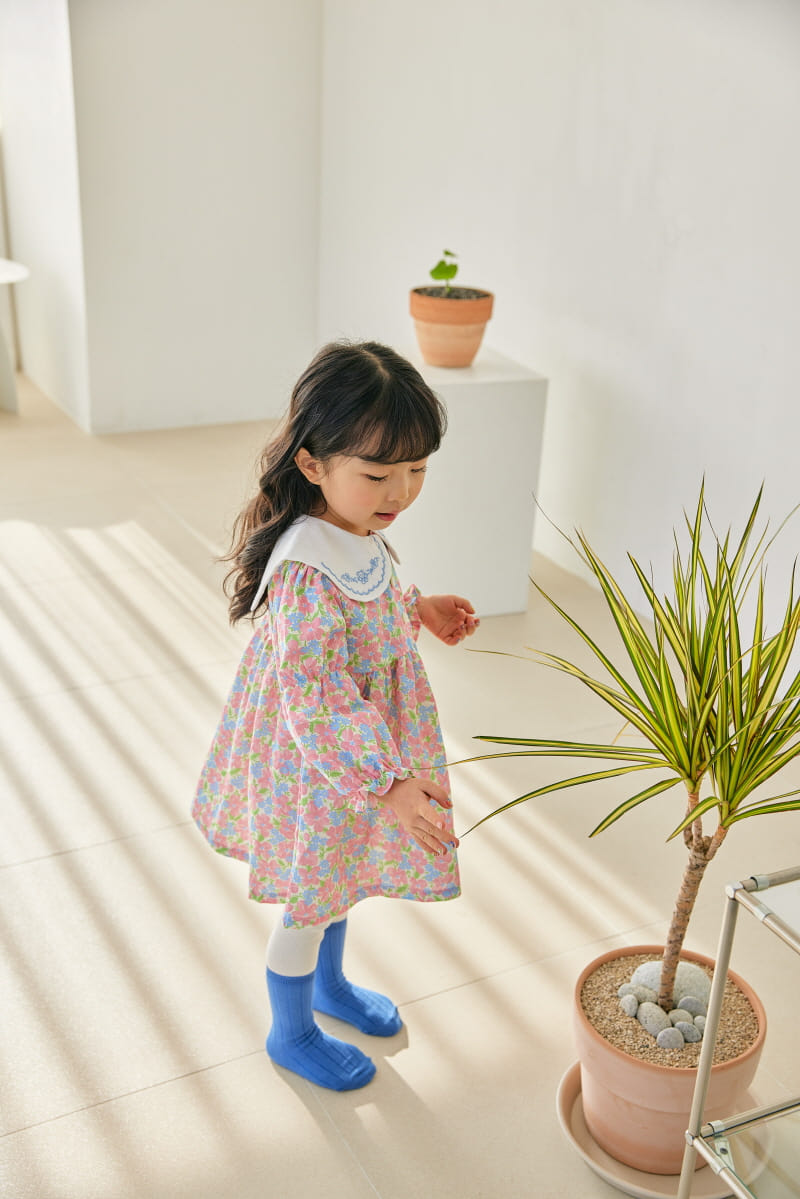 Orange Mom - Korean Children Fashion - #designkidswear - Flower Embrodiery One-piece - 10