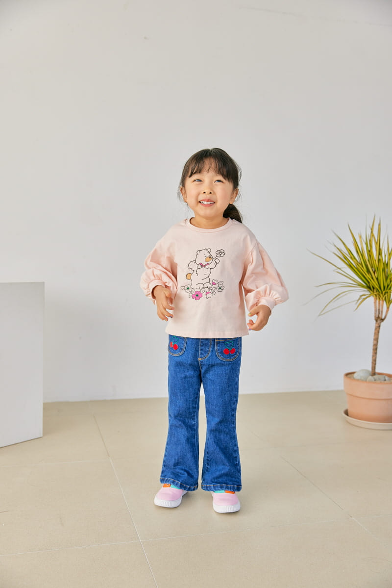 Orange Mom - Korean Children Fashion - #discoveringself - Bear TEe - 3