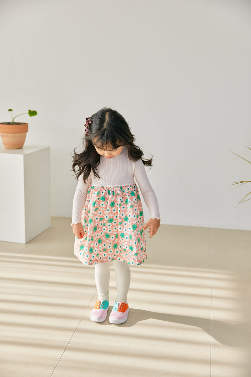 Orange Mom - Korean Children Fashion - #discoveringself - Rib Color One-piece - 2