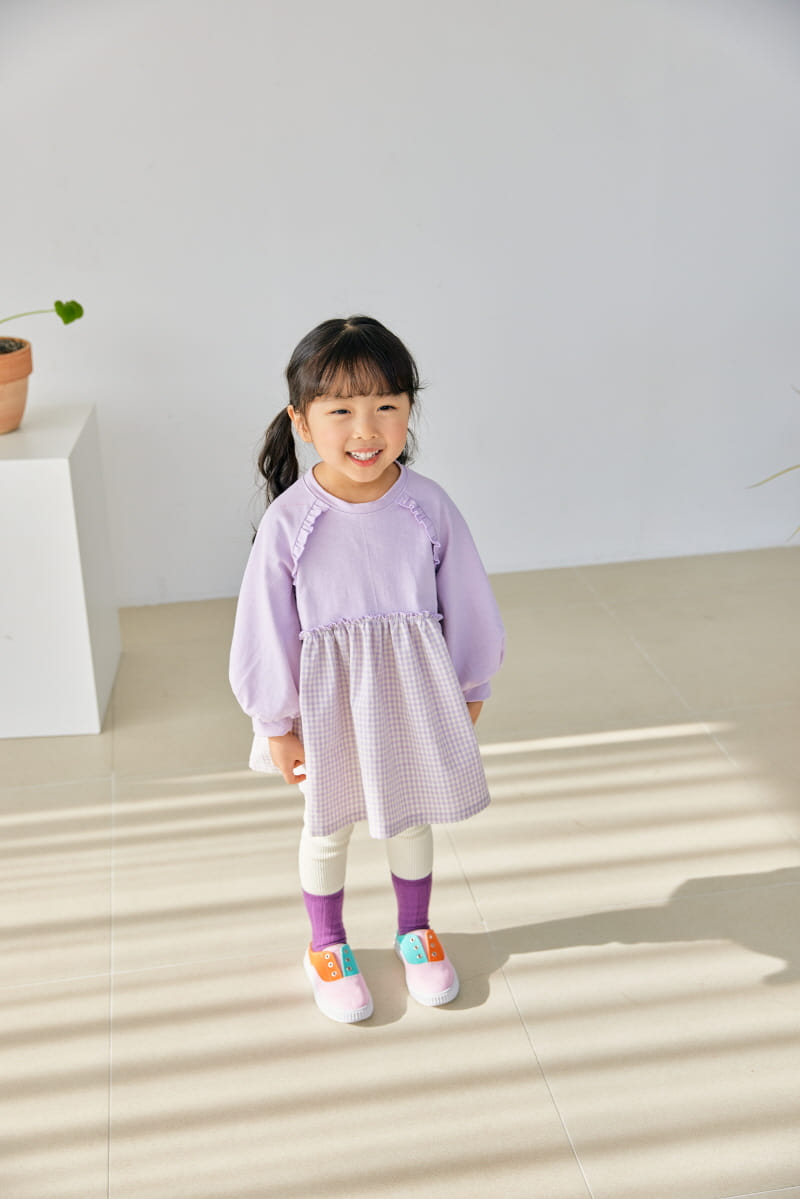 Orange Mom - Korean Children Fashion - #fashionkids - Check Color One-piece - 5