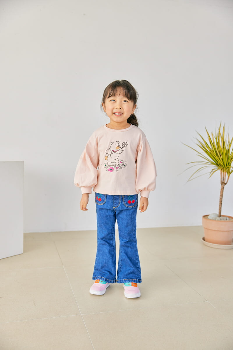 Orange Mom - Korean Children Fashion - #discoveringself - Bear TEe - 4