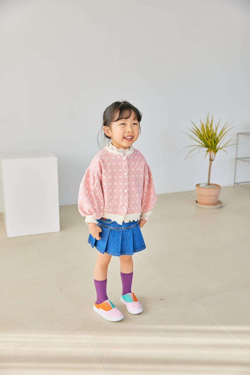 Orange Mom - Korean Children Fashion - #fashionkids - Ribbon Cardigan - 2
