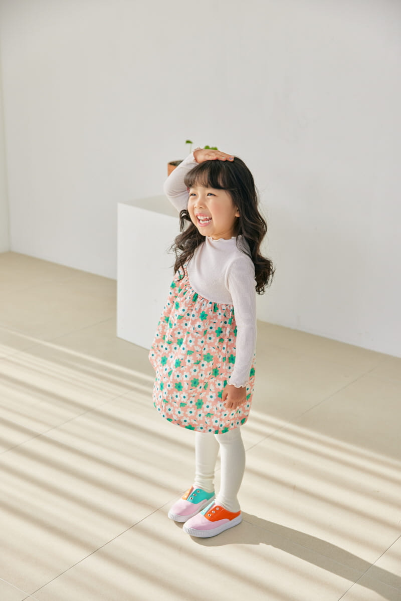 Orange Mom - Korean Children Fashion - #fashionkids - Rib Color One-piece - 4
