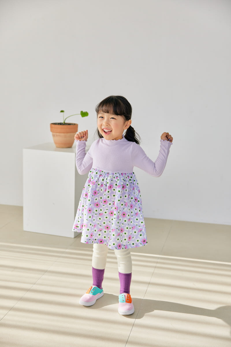 Orange Mom - Korean Children Fashion - #kidzfashiontrend - Rib Color One-piece - 6