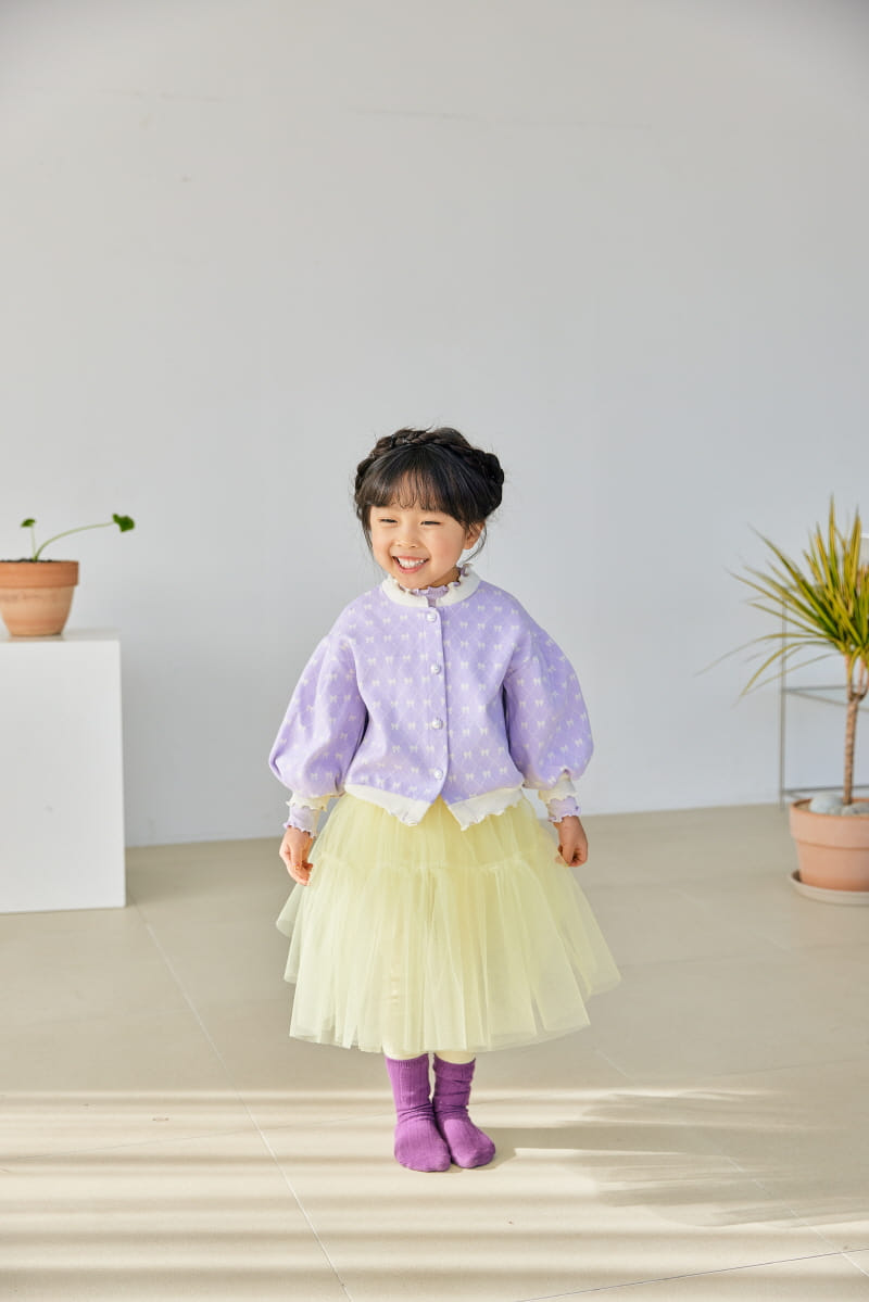 Orange Mom - Korean Children Fashion - #kidzfashiontrend - Ribbon Cardigan - 5