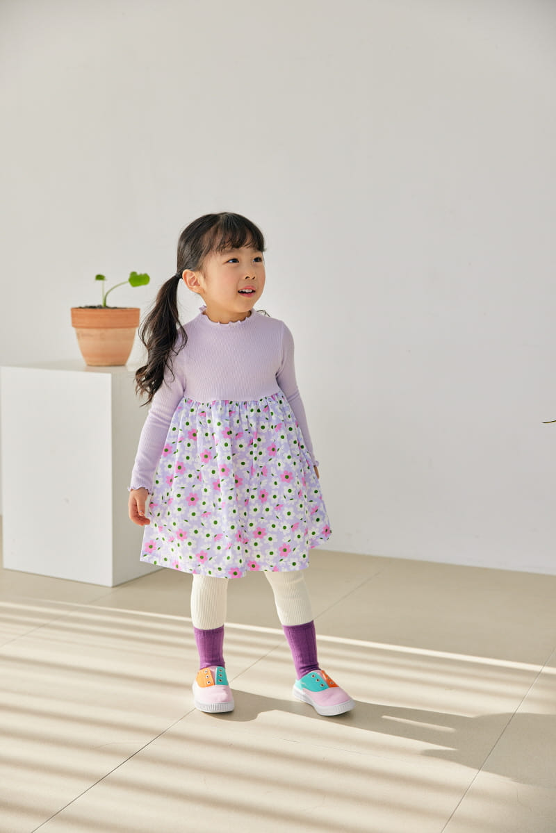 Orange Mom - Korean Children Fashion - #littlefashionista - Rib Color One-piece - 8