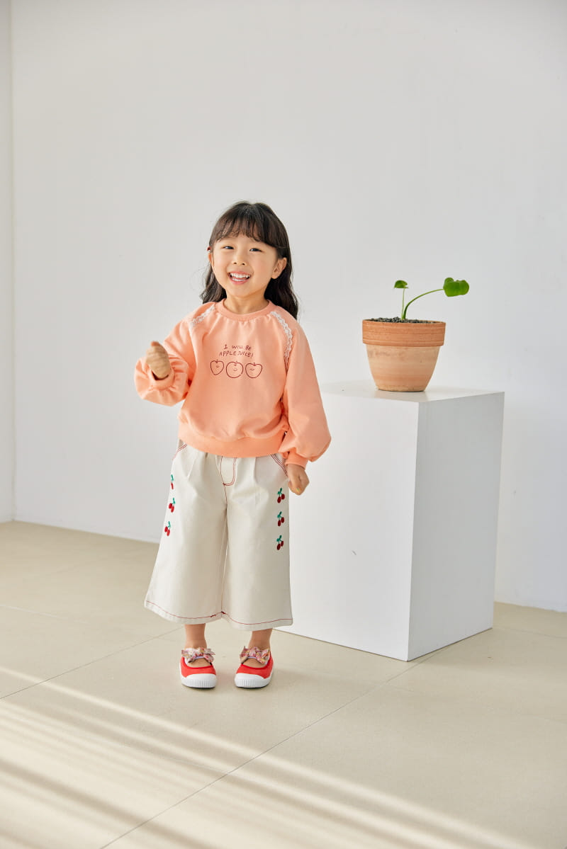 Orange Mom - Korean Children Fashion - #Kfashion4kids - Smile Apple Tee - 4