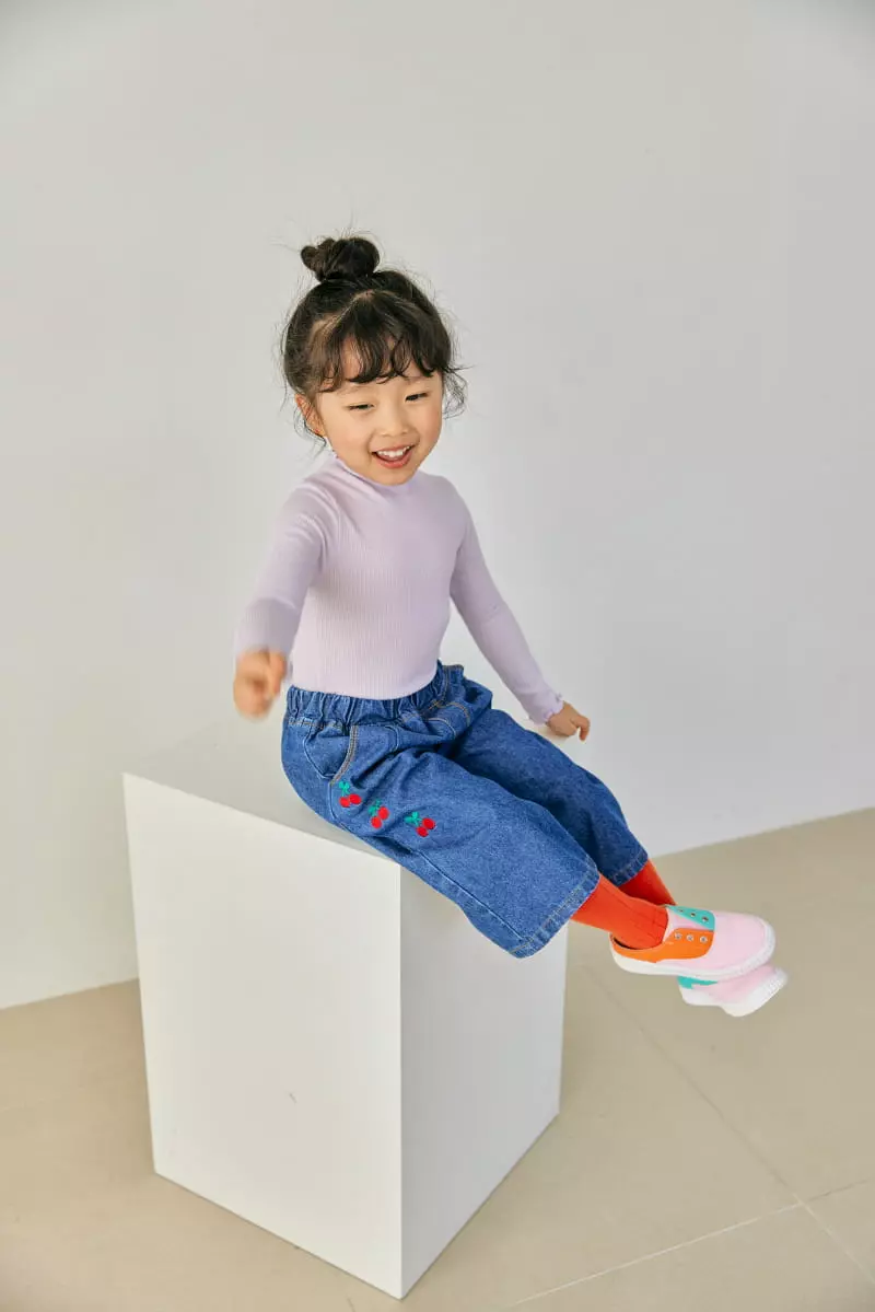 Orange Mom - Korean Children Fashion - #littlefashionista - Cherry Pants - 8