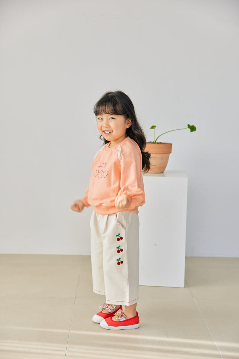 Orange Mom - Korean Children Fashion - #minifashionista - Smile Apple Tee - 6