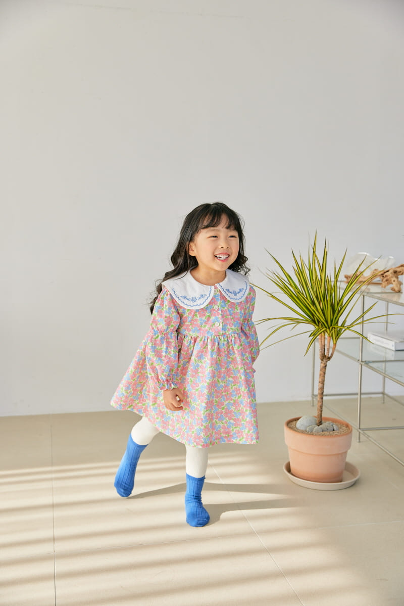 Orange Mom - Korean Children Fashion - #prettylittlegirls - Flower Embrodiery One-piece - 6