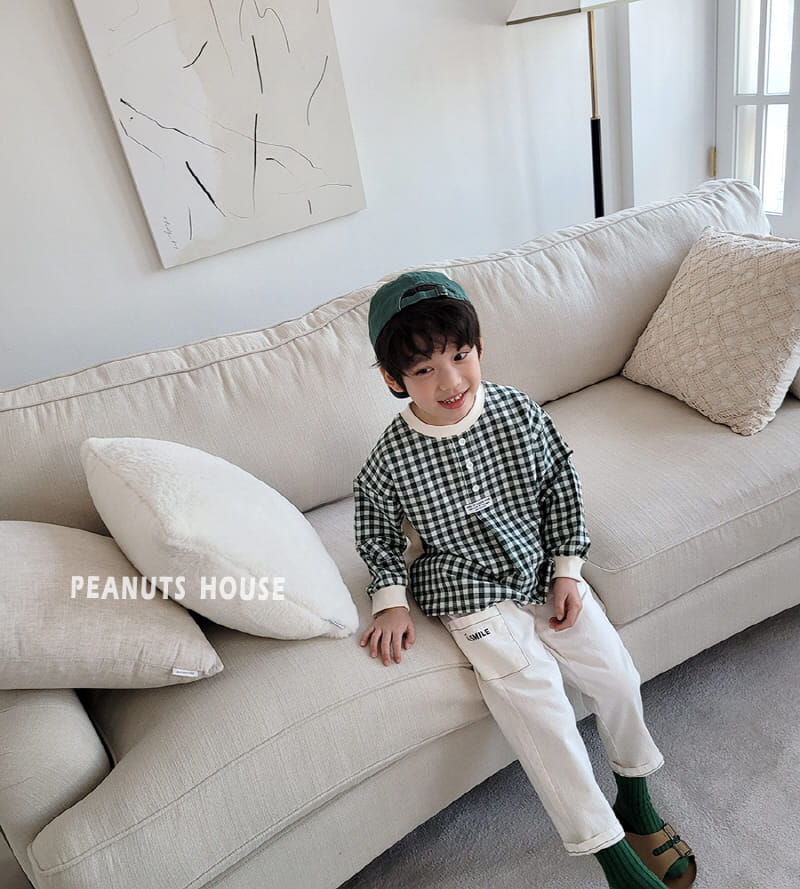 Peanuts - Korean Children Fashion - #discoveringself - Check Tee - 8
