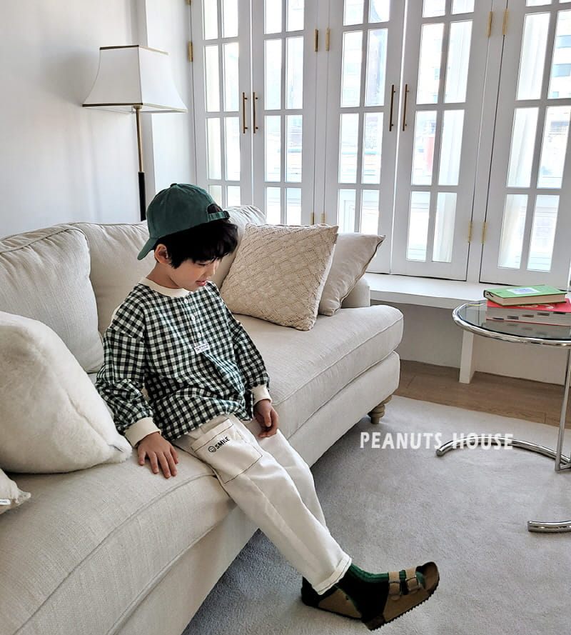Peanuts - Korean Children Fashion - #kidsshorts - Check Tee - 10