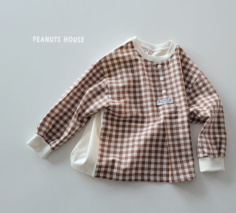 Peanuts - Korean Children Fashion - #prettylittlegirls - Check Tee - 3