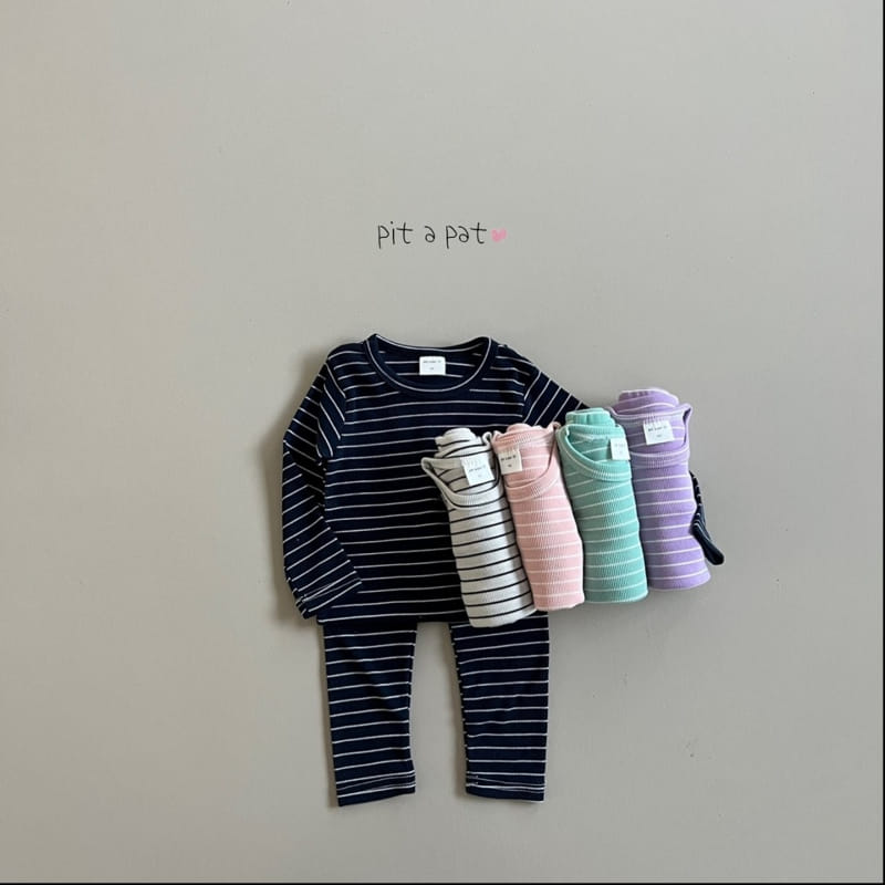 Pitapat - Korean Children Fashion - #Kfashion4kids - Sticky Stripes Easywear - 8