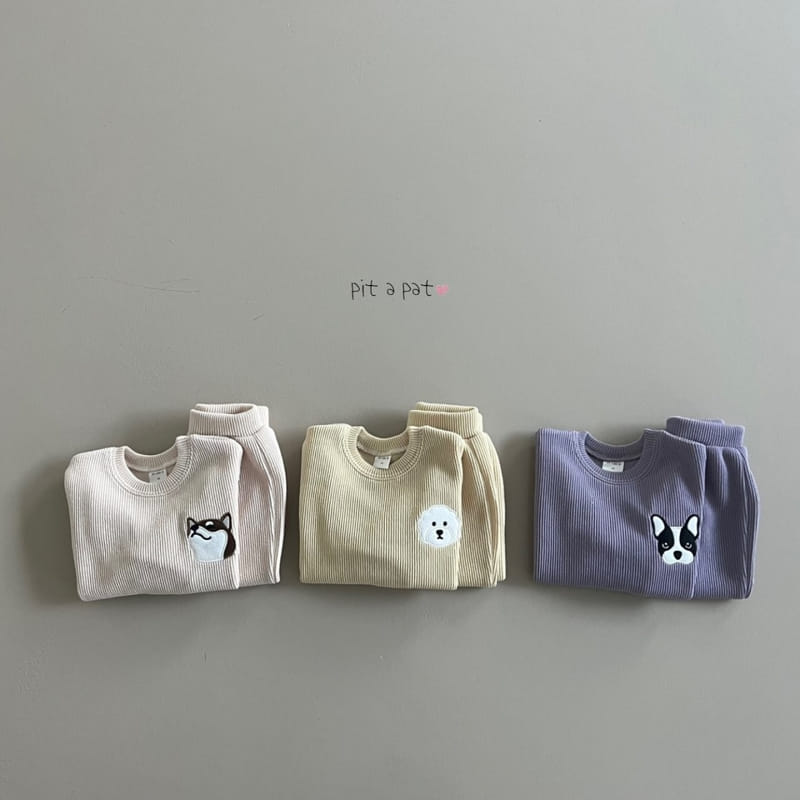 Pitapat - Korean Children Fashion - #childofig - Puppy Top Bottom Set - 5
