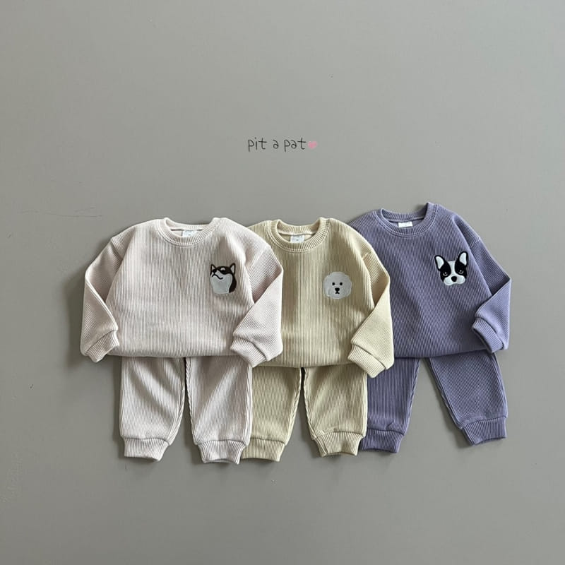 Pitapat - Korean Children Fashion - #toddlerclothing - Puppy Top Bottom Set - 4