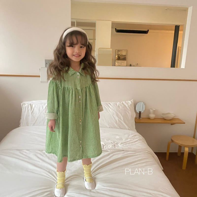 Plan B - Korean Children Fashion - #childofig - Check Two One-piece - 3