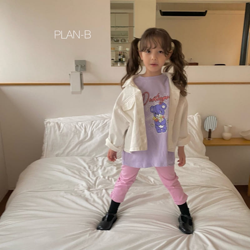 Plan B - Korean Children Fashion - #childofig - Purple Bear Tee