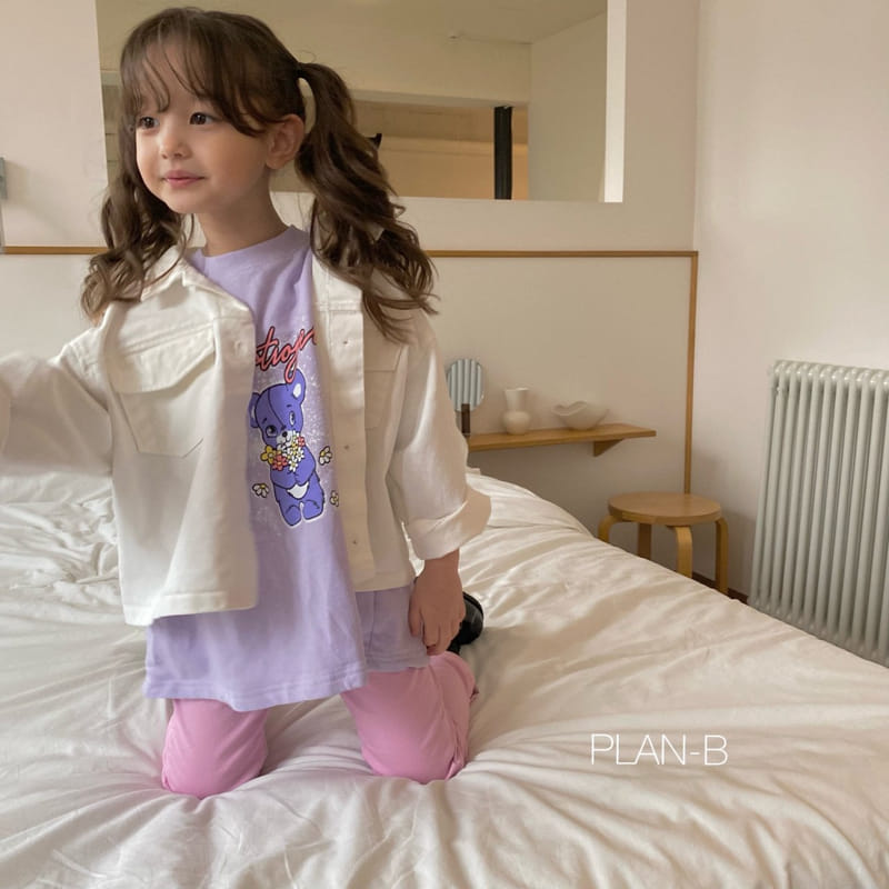 Plan B - Korean Children Fashion - #childrensboutique - Purple Bear Tee - 4