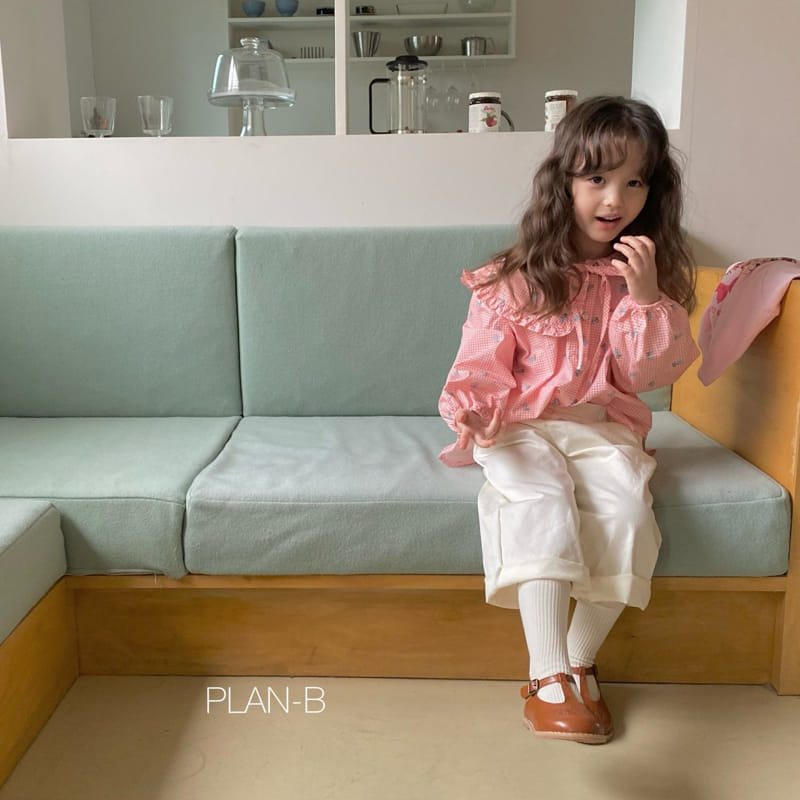 Plan B - Korean Children Fashion - #discoveringself - Flower Check Ribbon Blouse - 11