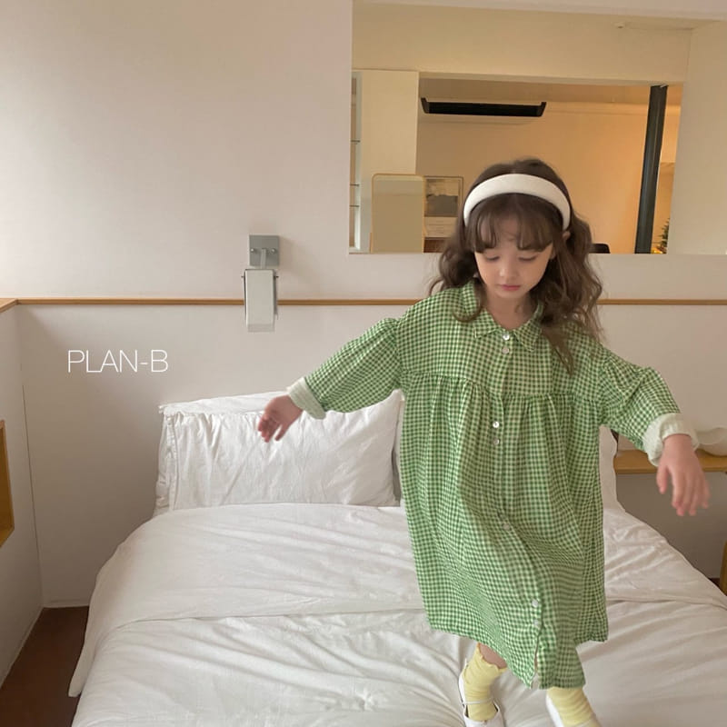 Plan B - Korean Children Fashion - #fashionkids - Check Two One-piece - 7