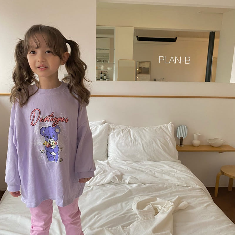 Plan B - Korean Children Fashion - #fashionkids - Purple Bear Tee - 6