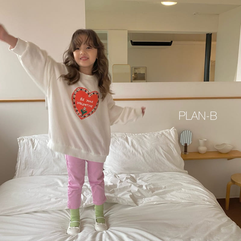 Plan B - Korean Children Fashion - #kidsshorts - Heart Paint Sweatshirt - 6