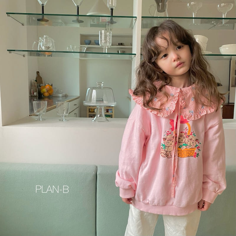 Plan B - Korean Children Fashion - #kidsshorts - Kitty Paint SWEatshirt - 5