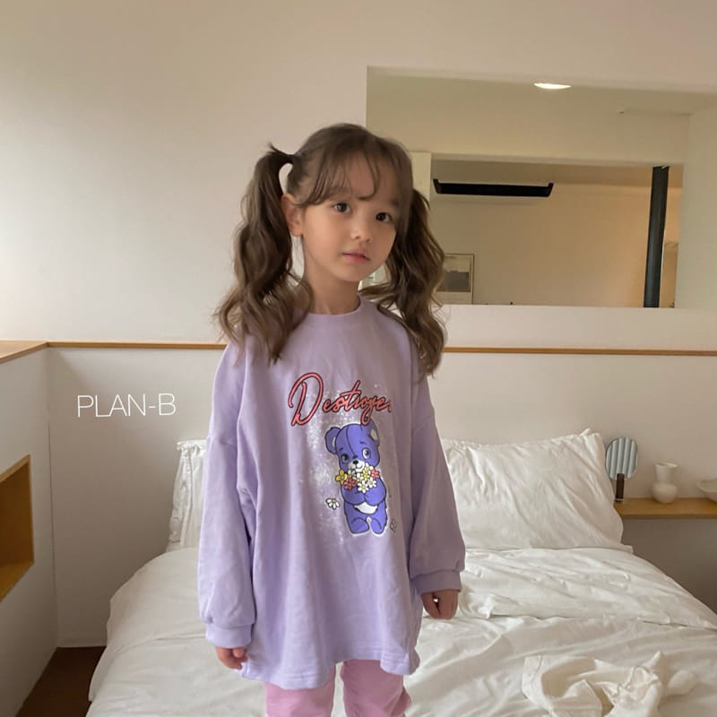 Plan B - Korean Children Fashion - #kidzfashiontrend - Purple Bear Tee - 9