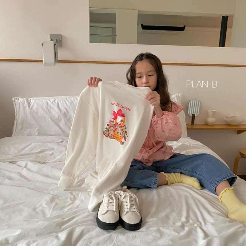 Plan B - Korean Children Fashion - #kidzfashiontrend - Kitty Paint SWEatshirt - 7