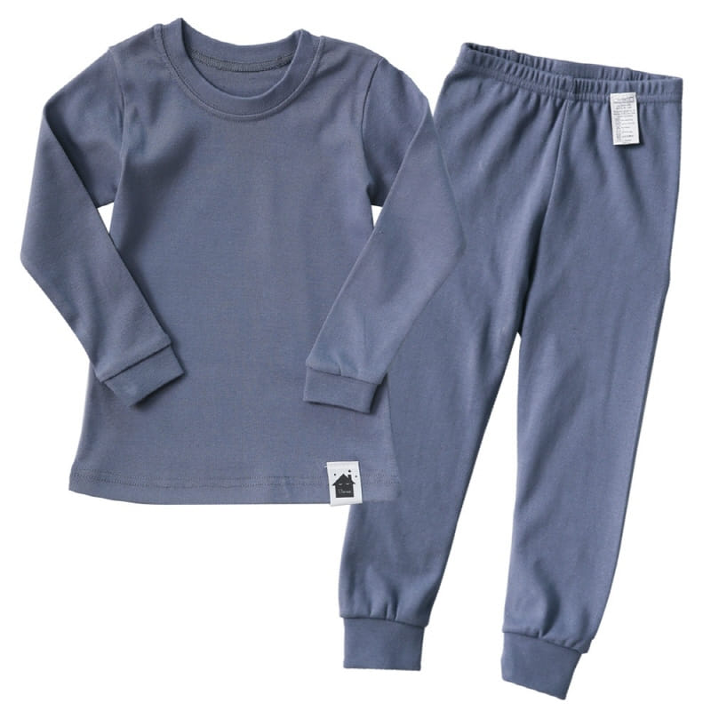 Puco - Korean Children Fashion - #Kfashion4kids - 30 Fraise Slim Fit Long Soft Solid Gray Easywear