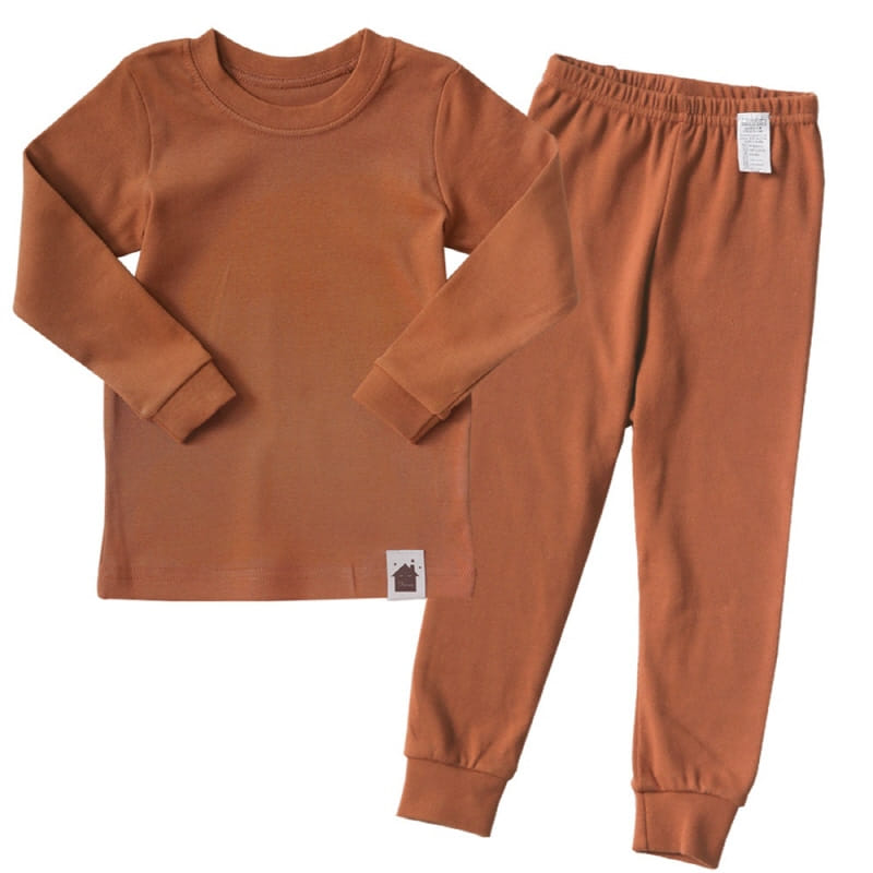 Puco - Korean Children Fashion - #kidsstore - 30 Fraise Slim Fit Long Soft Solid Brown Easywear